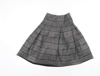 H&M Womens Silver Polyester A-Line Skirt Size XS - Stretch