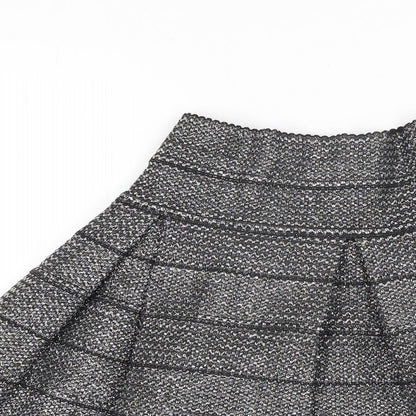 H&M Womens Silver Polyester A-Line Skirt Size XS - Stretch