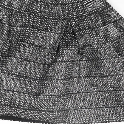 H&M Womens Silver Polyester A-Line Skirt Size XS - Stretch