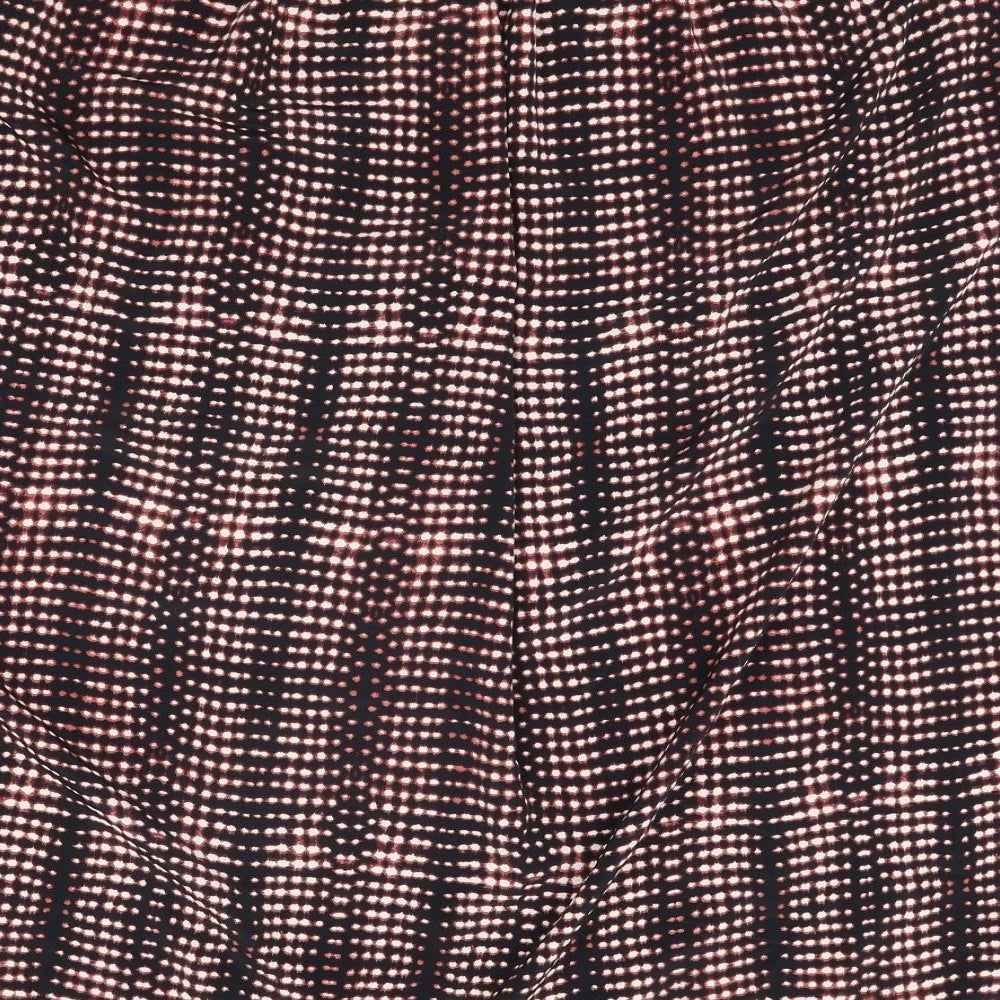 Per Una Womens Black Geometric Polyester Peasant Skirt Size 14 Drawstring