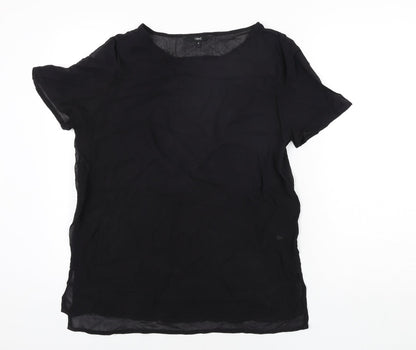 Womens UK Size 10 NEXT Black Basic Blouse