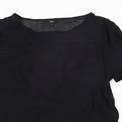 Womens UK Size 10 NEXT Black Basic Blouse