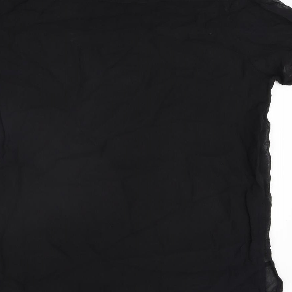 Womens UK Size 10 NEXT Black Basic Blouse