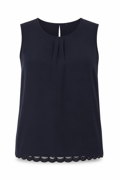 Womens UK Size 10 Roman Blue Camisole Blouse