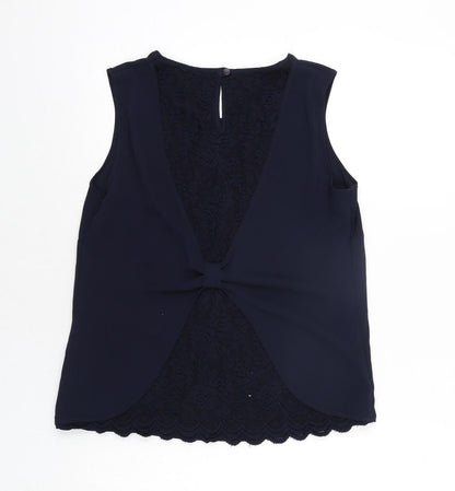 Womens UK Size 10 Roman Blue Camisole Blouse