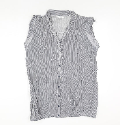 Womens UK Size 18 New Look Blue Tunic Blouse