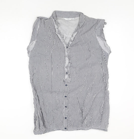 Womens UK Size 18 New Look Blue Tunic Blouse