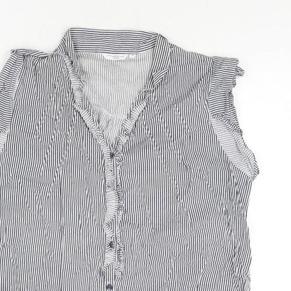 Womens UK Size 18 New Look Blue Tunic Blouse