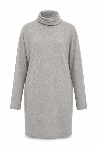 New Look Womens Beige Polyester Jumper Dress Size 10 Roll Neck Pullover