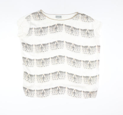 Womens UK Size XL Wallis Ivory Basic Blouse