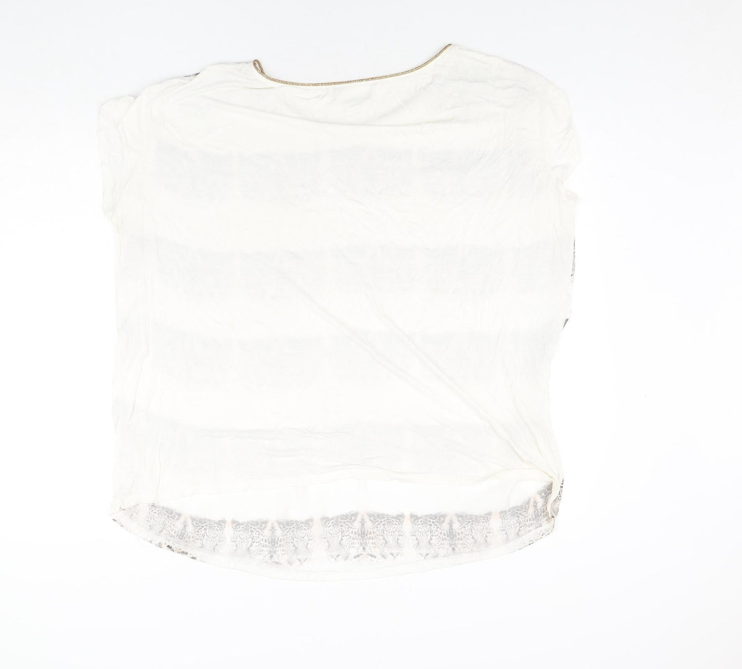 Womens UK Size XL Wallis Ivory Basic Blouse
