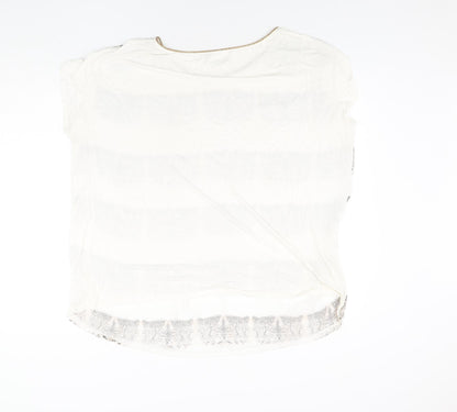 Womens UK Size XL Wallis Ivory Basic Blouse