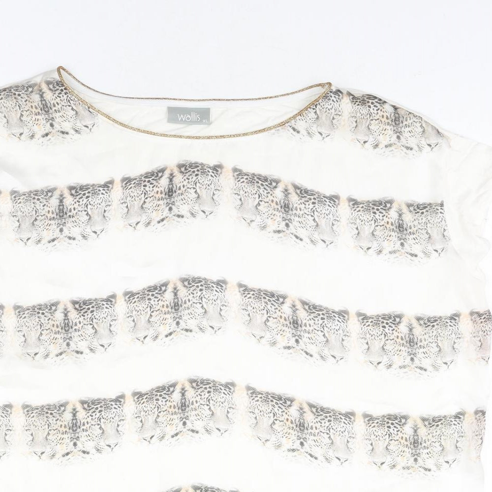 Womens UK Size XL Wallis Ivory Basic Blouse