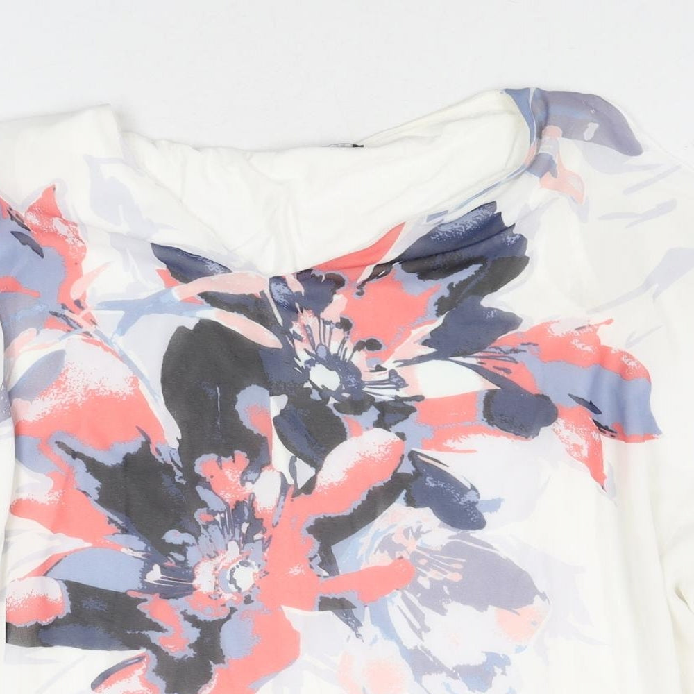 Womens UK Size 10 Roman White Basic Blouse