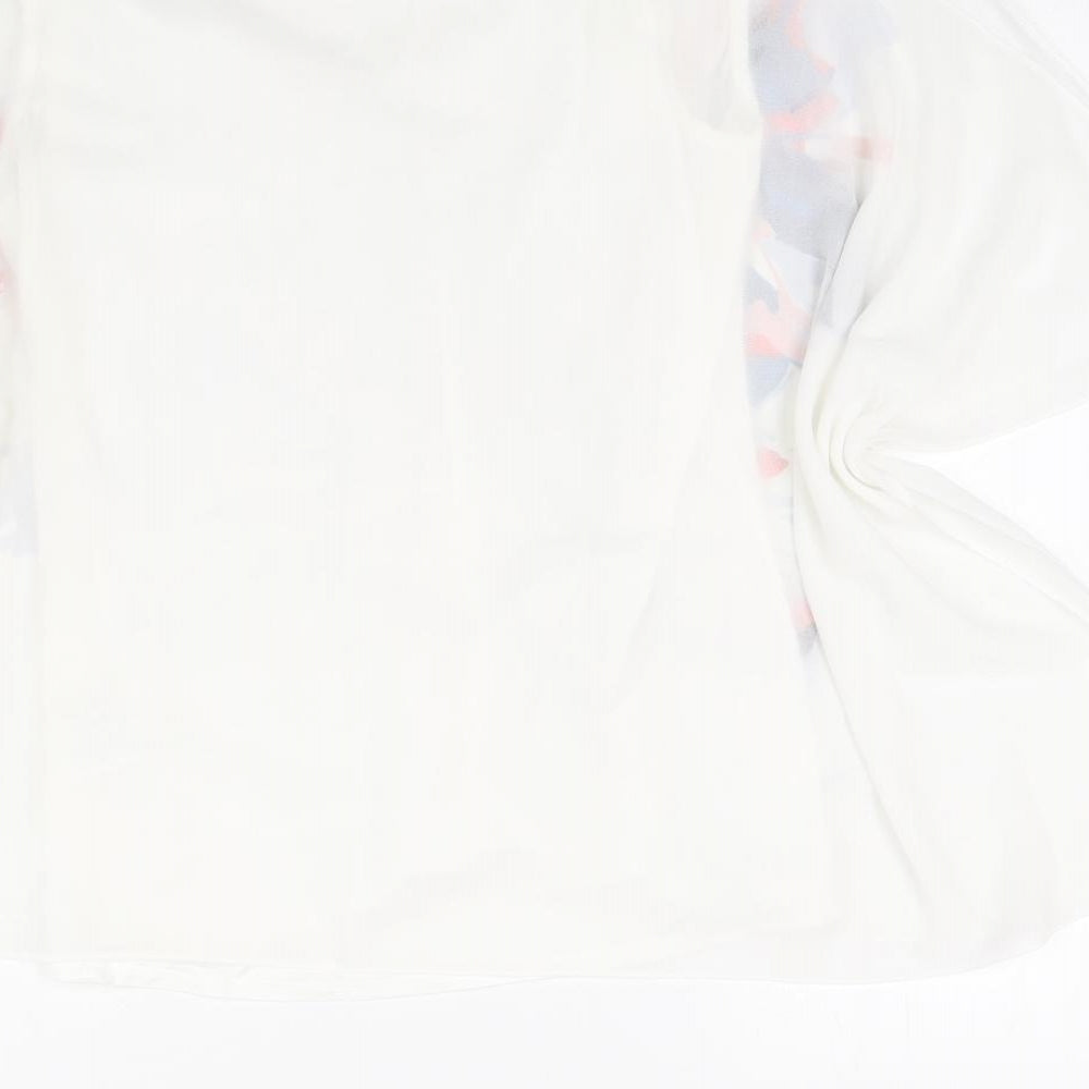 Womens UK Size 10 Roman White Basic Blouse