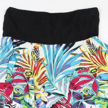 Pistachio Womens Multicoloured Cotton Fit & Flare Size L Square Neck Pullover - Floral Print