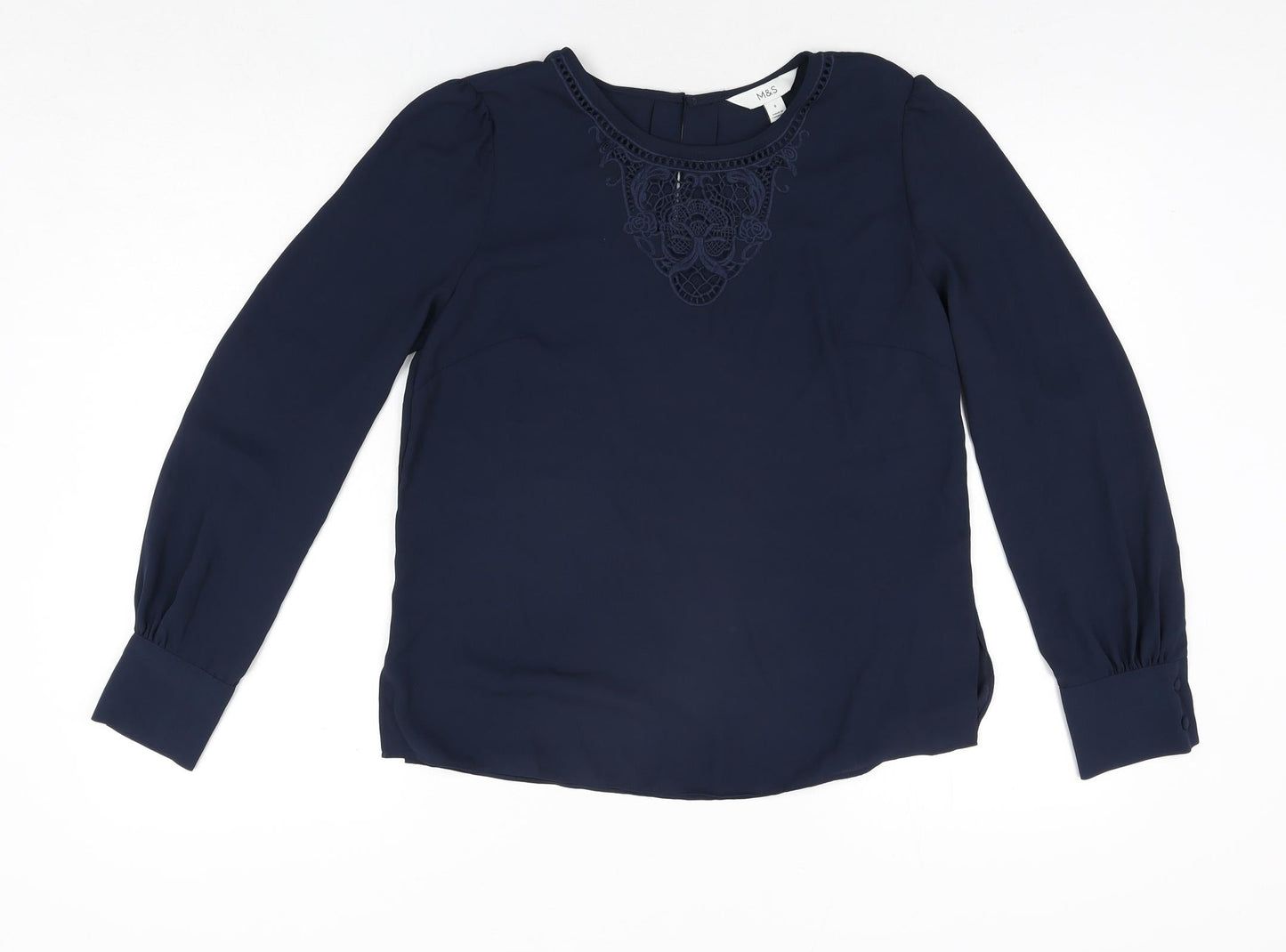 Womens UK Size 8 Marks and Spencer Blue Basic Blouse