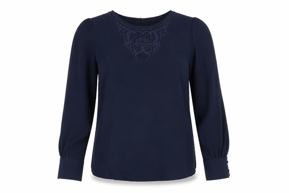Womens UK Size 8 Marks and Spencer Blue Basic Blouse