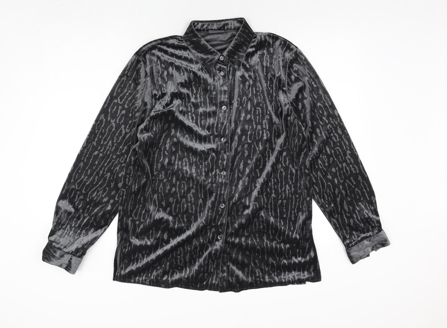 Womens UK Size 12 Linea Grey Basic Blouse