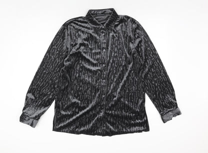 Womens UK Size 12 Linea Grey Basic Blouse