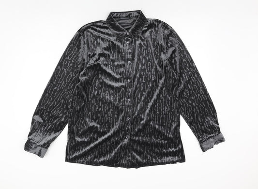 Womens UK Size 12 Linea Grey Basic Blouse