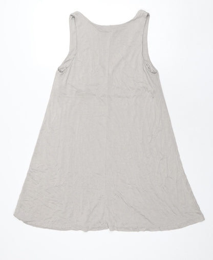 H&M Womens Grey Viscose A-Line Size S V-Neck Pullover