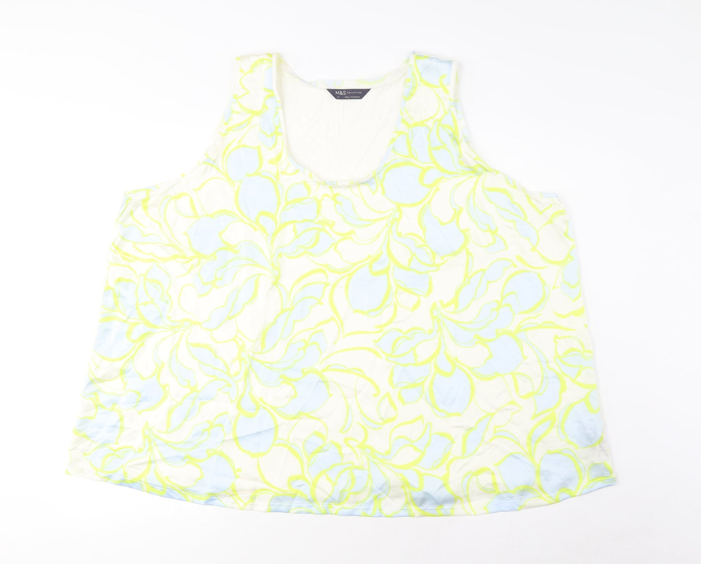 Womens UK Size 24 Marks and Spencer Multicoloured Basic Tank