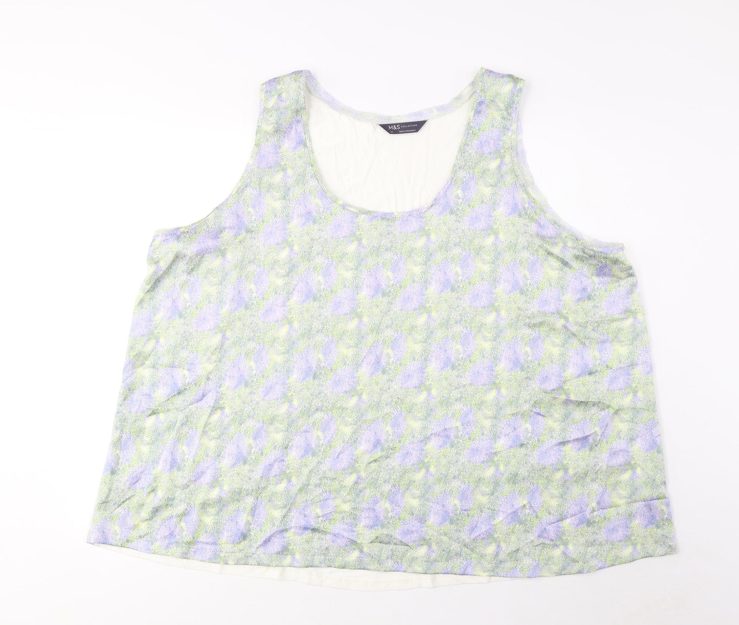 Womens UK Size 24 Marks and Spencer Multicoloured Basic Tank
