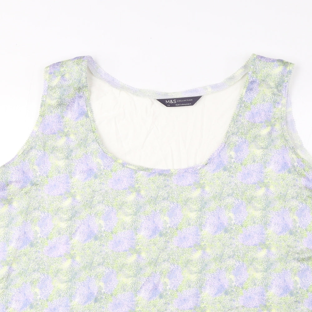 Womens UK Size 24 Marks and Spencer Multicoloured Basic Tank