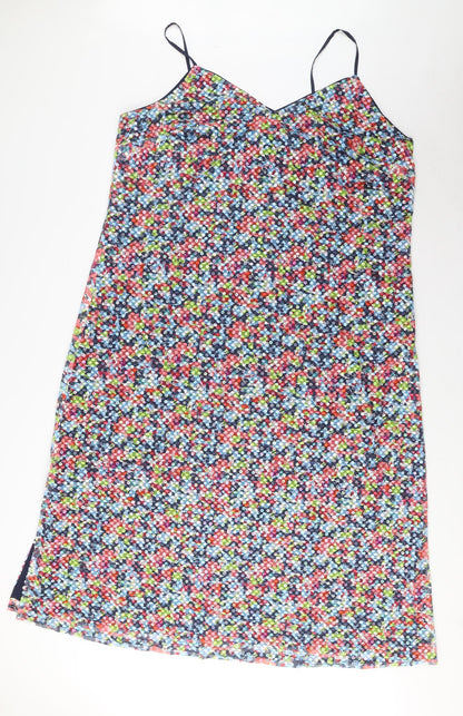 Marks and Spencer Womens Multicoloured Polyester A-Line Size 22 V-Neck Zip - Sequins