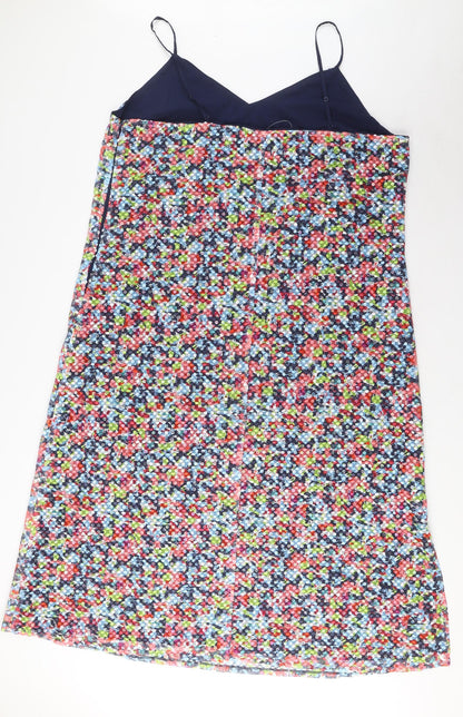 Marks and Spencer Womens Multicoloured Polyester A-Line Size 22 V-Neck Zip - Sequins