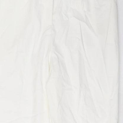 Womens UK Size 20 Marks and Spencer Regular Fit  White Trousers