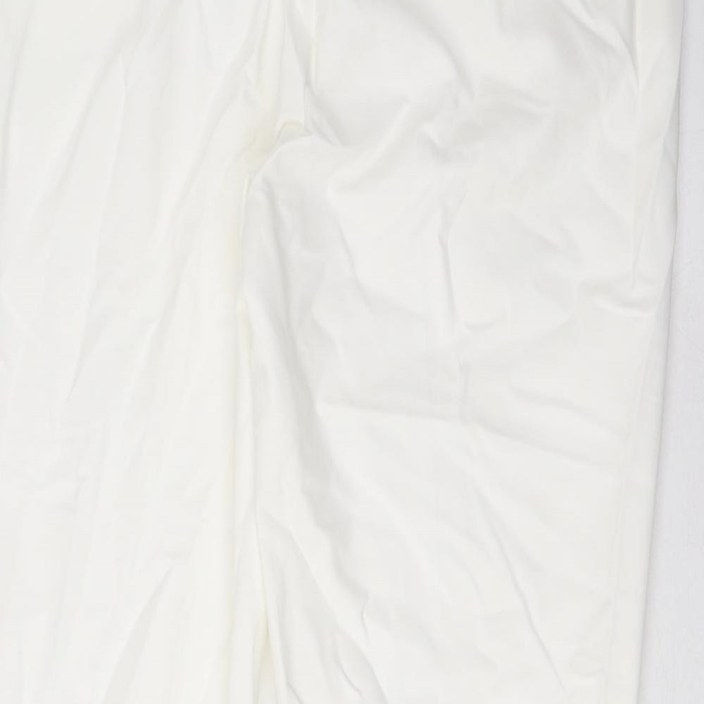 Womens UK Size 20 Marks and Spencer Regular Fit  White Trousers