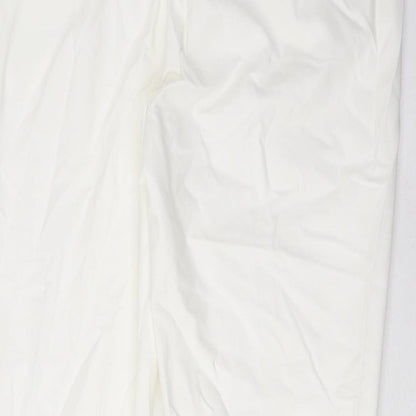 Womens UK Size 20 Marks and Spencer Regular Fit  White Trousers