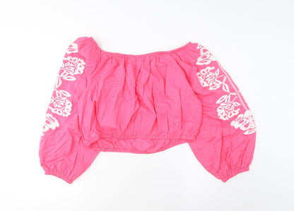 Womens UK Size 18 Marks and Spencer Pink Basic Blouse