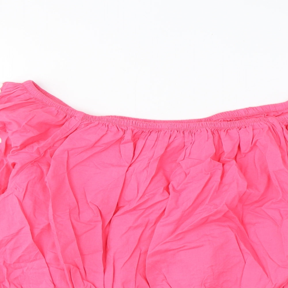 Womens UK Size 18 Marks and Spencer Pink Basic Blouse