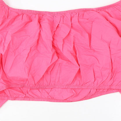 Womens UK Size 18 Marks and Spencer Pink Cropped Blouse