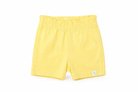 Marks and Spencer Girls Yellow Cotton Cropped Trousers Size 6-9 Months Pullover - Lemon