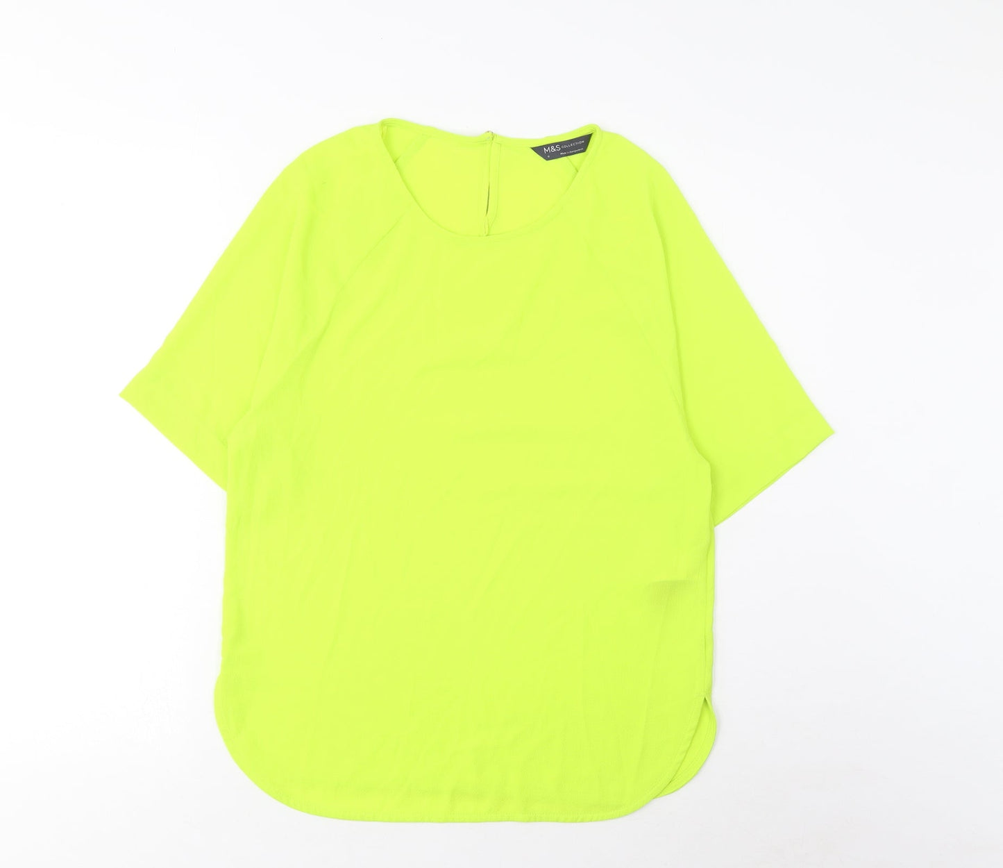 Womens UK Size 6 Marks and Spencer Green Basic T-Shirt