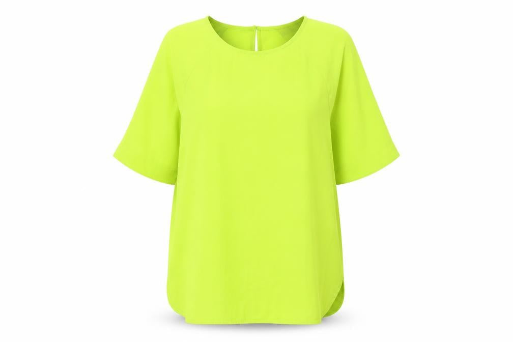 Womens UK Size 6 Marks and Spencer Green Basic T-Shirt