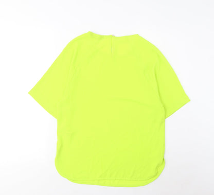 Womens UK Size 6 Marks and Spencer Green Basic T-Shirt