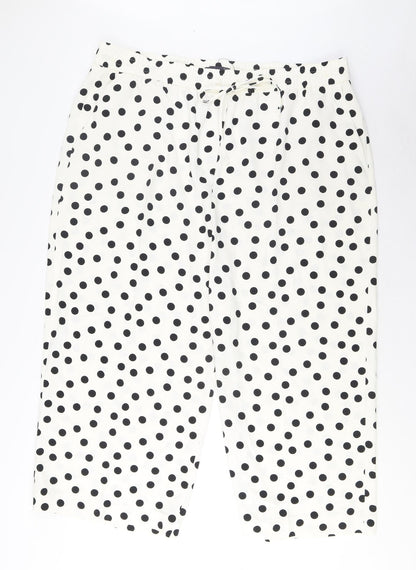 Womens UK Size 22 Marks and Spencer Regular Fit Wide-Leg White Jeans