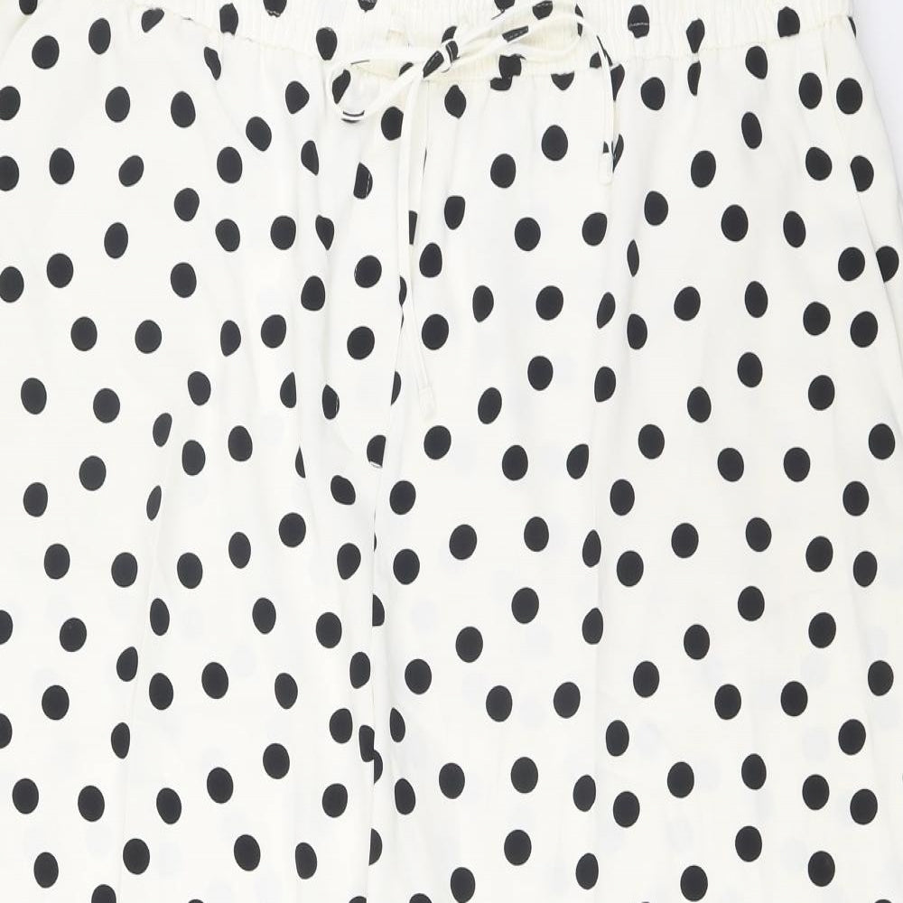 Womens UK Size 22 Marks and Spencer Regular Fit Wide-Leg White Jeans