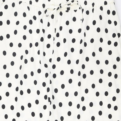 Womens UK Size 22 Marks and Spencer Regular Fit Wide-Leg White Jeans