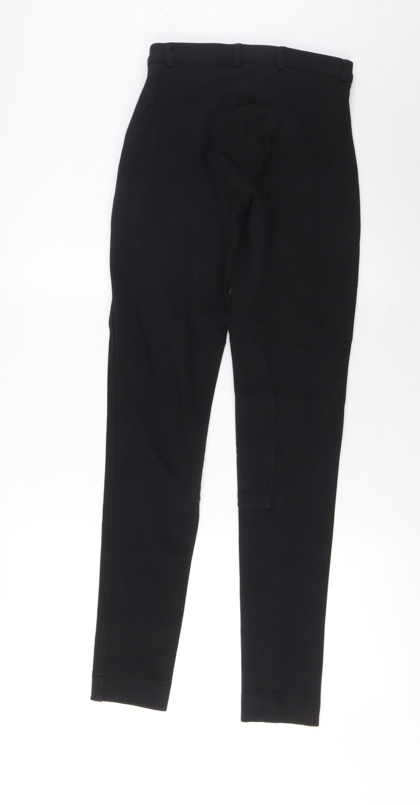 Joy Ride Womens Black Cotton Capri Trousers Size 24 in L29 in Regular Zip - Horse Riding