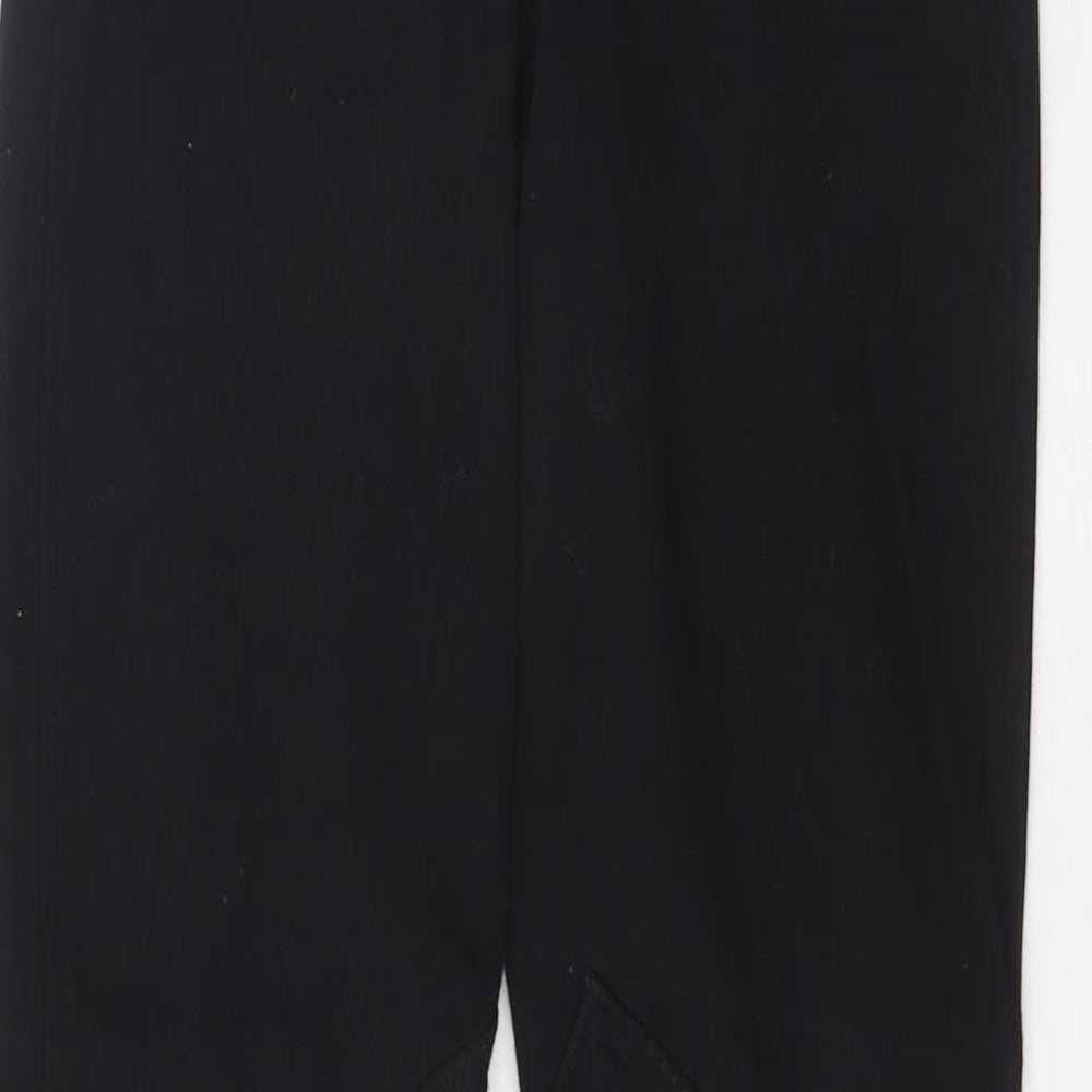 Joy Ride Womens Black Cotton Capri Trousers Size 24 in L29 in Regular Zip - Horse Riding