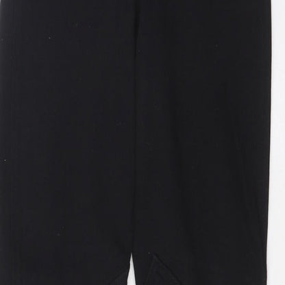 Joy Ride Womens Black Cotton Capri Trousers Size 24 in L29 in Regular Zip - Horse Riding