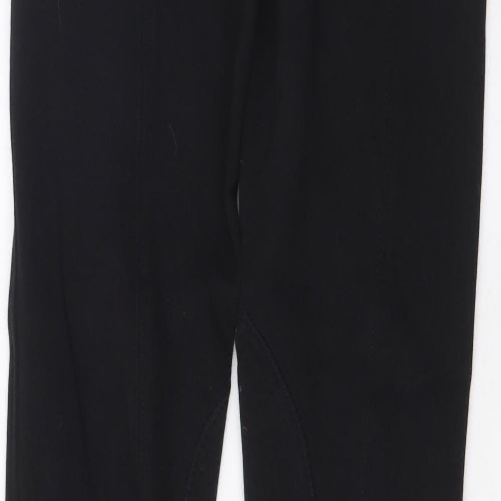 Joy Ride Womens Black Cotton Capri Trousers Size 24 in L29 in Regular Zip - Horse Riding