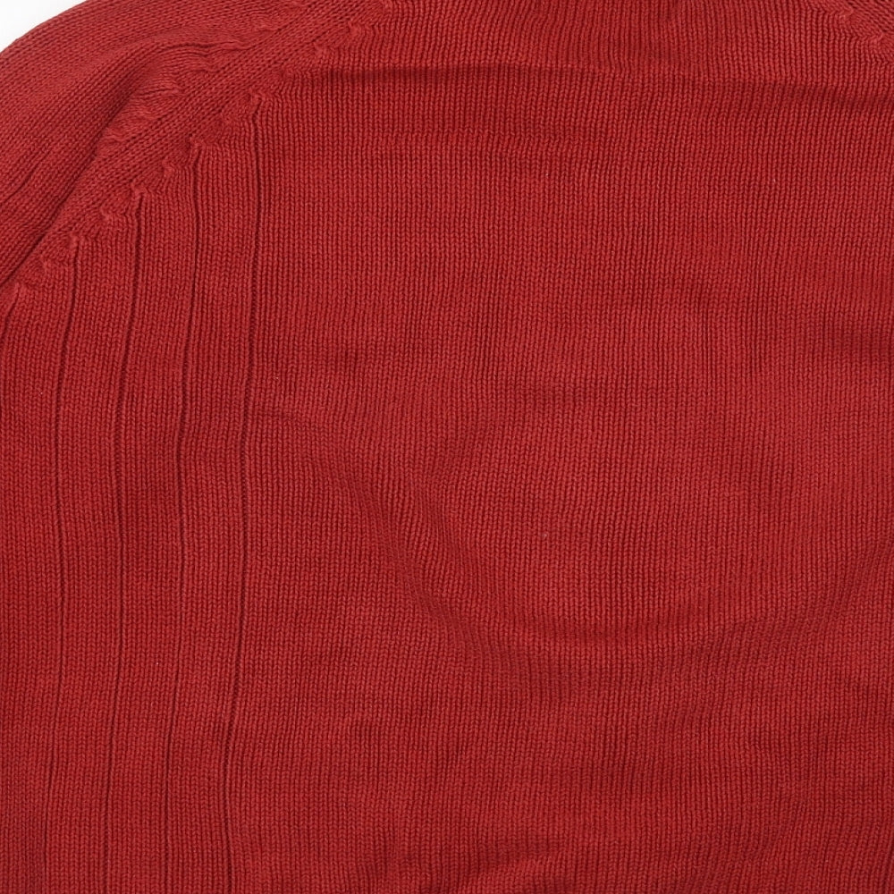 Womens UK Size M EWM Red Full Zip Jumper