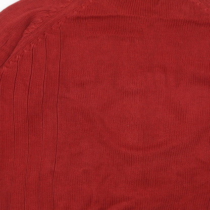 Womens UK Size M EWM Red Full Zip Jumper